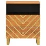 Solid mango wood nightstand brown and black 50x33x60 c by vidaXL, Nightstands - Ref: Foro24-356793, Price: 64,06 €, Discount: %