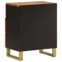 Solid mango wood nightstand brown and black 50x33x60 c by vidaXL, Nightstands - Ref: Foro24-356793, Price: 64,06 €, Discount: %