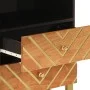 Solid mango wood nightstand brown and black 50x33x60 c by vidaXL, Nightstands - Ref: Foro24-356793, Price: 64,06 €, Discount: %