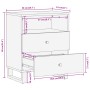 Mesita de noche madera maciza mango marrón y negro 50x33x60 c de vidaXL, Mesitas de noche - Ref: Foro24-356793, Precio: 64,60...