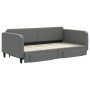 Sofá cama nido con cajones tela gris oscuro 100x200 cm de vidaXL, Camas y somieres - Ref: Foro24-3196858, Precio: 299,02 €, D...