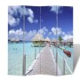 Biombo divisor plegable diseño playa 160x170 cm de vidaXL, Divisores de ambientes - Ref: Foro24-240476, Precio: 107,81 €, Des...