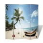 Biombo divisor plegable diseño playa 160x170 cm de vidaXL, Divisores de ambientes - Ref: Foro24-240476, Precio: 105,83 €, Des...