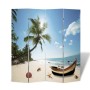 Biombo divisor plegable diseño playa 160x170 cm de vidaXL, Divisores de ambientes - Ref: Foro24-240476, Precio: 107,81 €, Des...