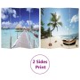 Biombo divisor plegable diseño playa 160x170 cm de vidaXL, Divisores de ambientes - Ref: Foro24-240476, Precio: 107,81 €, Des...
