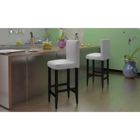 Taburetes de cocina 2 unidades cuero sintético blanco de vidaXL, Taburetes de cocina - Ref: Foro24-240073, Precio: 192,96 €, ...