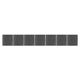 Schwarzes WPC-Zaunplatten-Set, 1218 x 186 cm von vidaXL, Zaunpaneele - Ref: Foro24-3070434, Preis: 2,00 €, Rabatt: %