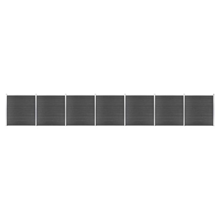 Juego de paneles de valla WPC negro 1218x186 cm de vidaXL, Paneles de vallas - Ref: Foro24-3070434, Precio: 1,00 €, Descuento: %