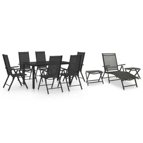 Garden dining set, 10 pieces, black and anthracite gray. by vidaXL, Garden sets - Ref: Foro24-3070645, Price: 546,44 €, Disco...