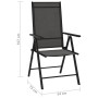Juego de comedor de jardín 10 piezas negro y gris antracita de vidaXL, Conjuntos de jardín - Ref: Foro24-3070645, Precio: 564...