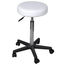 Taburete de oficina blanco de vidaXL, Sillas de oficina - Ref: Foro24-240470, Precio: 45,12 €, Descuento: %