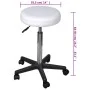 Taburete de oficina blanco de vidaXL, Sillas de oficina - Ref: Foro24-240470, Precio: 45,12 €, Descuento: %