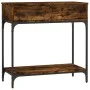 Konsolentisch aus geräucherter Eichenholz-Technikholz 75x34,5x75 cm von vidaXL, Seitentische - Ref: Foro24-833400, Preis: 56,...