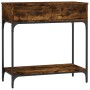 Mesa consola madera de ingeniería roble ahumado 75x34,5x75 cm de vidaXL, Mesas auxiliares - Ref: Foro24-833400, Precio: 57,54...