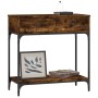 Mesa consola madera de ingeniería roble ahumado 75x34,5x75 cm de vidaXL, Mesas auxiliares - Ref: Foro24-833400, Precio: 57,54...