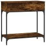 Konsolentisch aus geräucherter Eichenholz-Technikholz 75x34,5x75 cm von vidaXL, Seitentische - Ref: Foro24-833400, Preis: 56,...