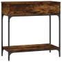 Mesa consola madera de ingeniería roble ahumado 75x34,5x75 cm de vidaXL, Mesas auxiliares - Ref: Foro24-833400, Precio: 57,54...