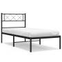 Estructura de cama con cabecero metal negro 80x200 cm de vidaXL, Camas y somieres - Ref: Foro24-372268, Precio: 61,49 €, Desc...