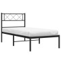 Estructura de cama con cabecero metal negro 80x200 cm de vidaXL, Camas y somieres - Ref: Foro24-372268, Precio: 61,49 €, Desc...