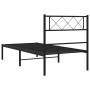 Estructura de cama con cabecero metal negro 80x200 cm de vidaXL, Camas y somieres - Ref: Foro24-372268, Precio: 61,49 €, Desc...