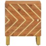 Mesita de noche de madera maciza de mango marrón y negro de vidaXL, Mesitas de noche - Ref: Foro24-356779, Precio: 44,53 €, D...