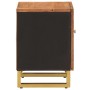 Mesita de noche de madera maciza de mango marrón y negro de vidaXL, Mesitas de noche - Ref: Foro24-356779, Precio: 44,53 €, D...