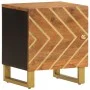 Mesitas de noche 2 uds madera maciza de mango marrón y negro de vidaXL, Mesitas de noche - Ref: Foro24-356780, Precio: 95,74 ...