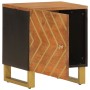 Mesitas de noche 2 uds madera maciza de mango marrón y negro de vidaXL, Mesitas de noche - Ref: Foro24-356780, Precio: 97,07 ...