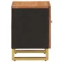Mesitas de noche 2 uds madera maciza de mango marrón y negro de vidaXL, Mesitas de noche - Ref: Foro24-356780, Precio: 95,74 ...