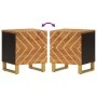 Mesitas de noche 2 uds madera maciza de mango marrón y negro de vidaXL, Mesitas de noche - Ref: Foro24-356780, Precio: 95,74 ...