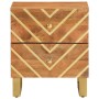 Mesita de noche de madera maciza de mango marrón y negro de vidaXL, Mesitas de noche - Ref: Foro24-356781, Precio: 62,13 €, D...