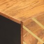 Mesita de noche de madera maciza de mango marrón y negro de vidaXL, Mesitas de noche - Ref: Foro24-356781, Precio: 62,13 €, D...