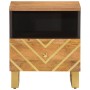 Mesitas de noche 2 uds madera maciza de mango marrón y negro de vidaXL, Mesitas de noche - Ref: Foro24-356790, Precio: 79,03 ...