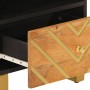 Mesitas de noche 2 uds madera maciza de mango marrón y negro de vidaXL, Mesitas de noche - Ref: Foro24-356790, Precio: 79,03 ...