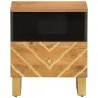 Brauner und schwarzer massiver Mangoholz-Nachttisch von vidaXL, Nachttische - Ref: Foro24-356789, Preis: 43,89 €, Rabatt: %