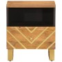 Mesita de noche de madera maciza de mango marrón y negro de vidaXL, Mesitas de noche - Ref: Foro24-356789, Precio: 44,26 €, D...