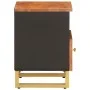 Solid mango wood brown and black bedside table by vidaXL, Nightstands - Ref: Foro24-356789, Price: 43,89 €, Discount: %