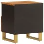 Brauner und schwarzer massiver Mangoholz-Nachttisch von vidaXL, Nachttische - Ref: Foro24-356789, Preis: 43,89 €, Rabatt: %