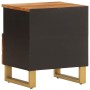 Mesita de noche de madera maciza de mango marrón y negro de vidaXL, Mesitas de noche - Ref: Foro24-356789, Precio: 44,26 €, D...