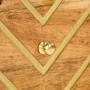 Brauner und schwarzer massiver Mangoholz-Nachttisch von vidaXL, Nachttische - Ref: Foro24-356789, Preis: 43,89 €, Rabatt: %