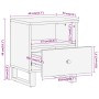 Mesita de noche de madera maciza de mango marrón y negro de vidaXL, Mesitas de noche - Ref: Foro24-356789, Precio: 44,26 €, D...