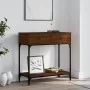 Mesa consola madera de ingeniería marrón roble 75x34,5x75 cm de vidaXL, Mesas auxiliares - Ref: Foro24-833402, Precio: 58,71 ...