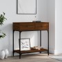 Mesa consola madera de ingeniería marrón roble 75x34,5x75 cm de vidaXL, Mesas auxiliares - Ref: Foro24-833402, Precio: 59,36 ...