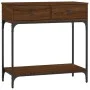 Mesa consola madera de ingeniería marrón roble 75x34,5x75 cm de vidaXL, Mesas auxiliares - Ref: Foro24-833402, Precio: 58,71 ...