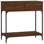 Mesa consola madera de ingeniería marrón roble 75x34,5x75 cm de vidaXL, Mesas auxiliares - Ref: Foro24-833402, Precio: 59,36 ...