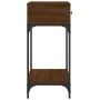 Braune Eichenholz-Konsolentisch aus Ingenieurholz 75x34,5x75 cm von vidaXL, Seitentische - Ref: Foro24-833402, Preis: 58,71 €...