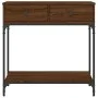 Braune Eichenholz-Konsolentisch aus Ingenieurholz 75x34,5x75 cm von vidaXL, Seitentische - Ref: Foro24-833402, Preis: 58,71 €...