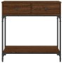 Mesa consola madera de ingeniería marrón roble 75x34,5x75 cm de vidaXL, Mesas auxiliares - Ref: Foro24-833402, Precio: 59,36 ...