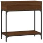 Braune Eichenholz-Konsolentisch aus Ingenieurholz 75x34,5x75 cm von vidaXL, Seitentische - Ref: Foro24-833402, Preis: 58,71 €...