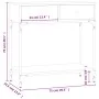 Braune Eichenholz-Konsolentisch aus Ingenieurholz 75x34,5x75 cm von vidaXL, Seitentische - Ref: Foro24-833402, Preis: 58,71 €...